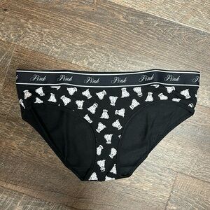Victoria’s Secret PINK cotton hiphugger • size medium • black ghost dogs NWOT
